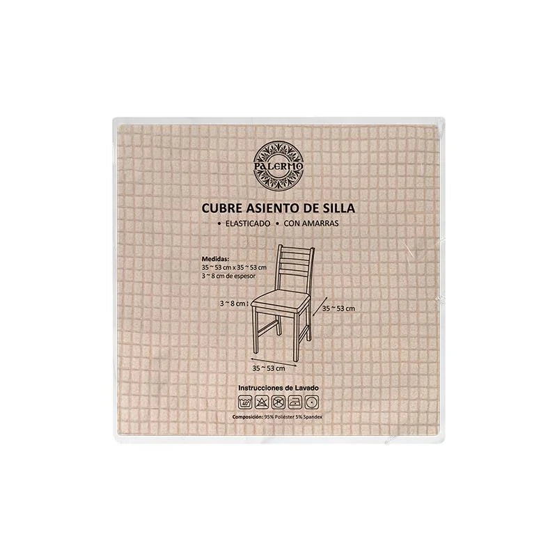 Funda Cubre Silla Elástica para Asiento Lavable - Color Beige